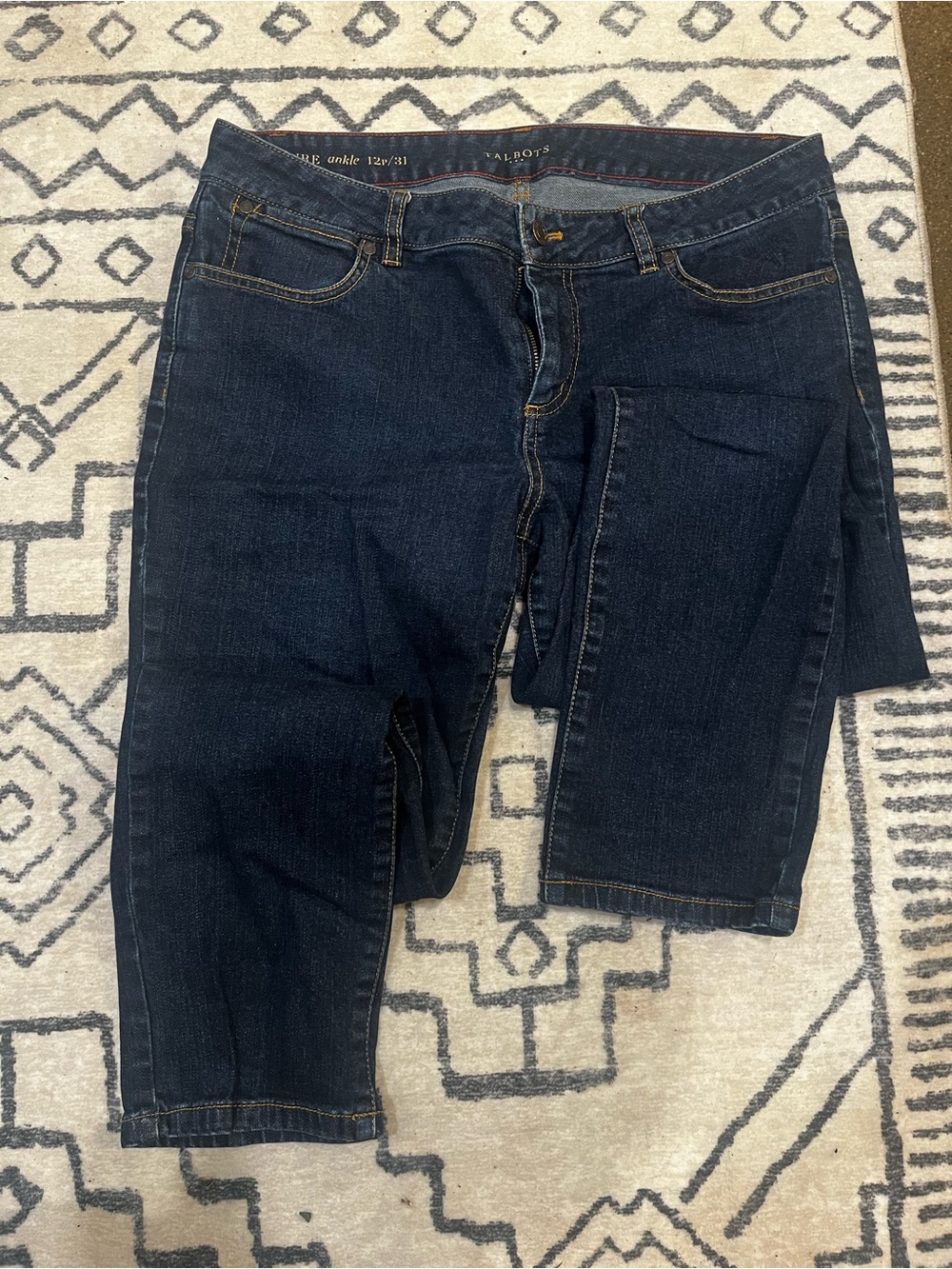 Talbots Dark Indigo Ankle Crop Jeans